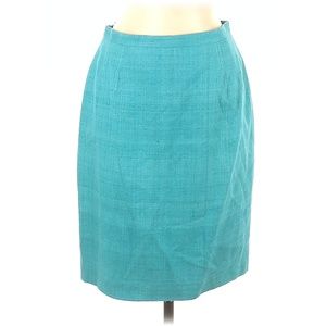 Gianfranco Ferre Teal Silk Skirt, 44 IT, 6 US)